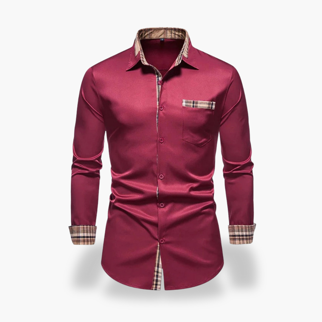 Camicia Slim Fit con Colletto a Quadri per Uomo | Altivaro