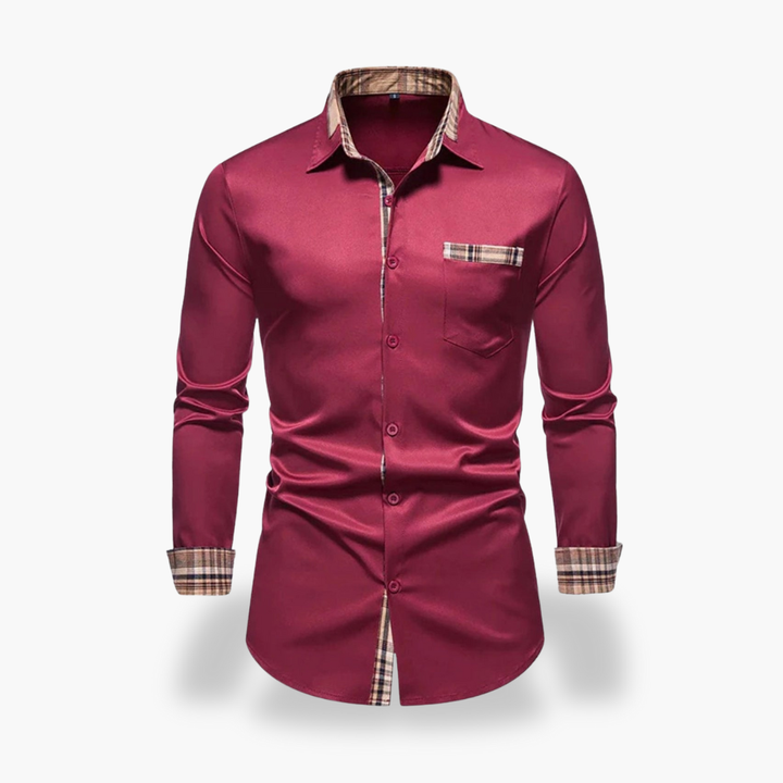Camicia Slim Fit con Colletto a Quadri per Uomo | Altivaro