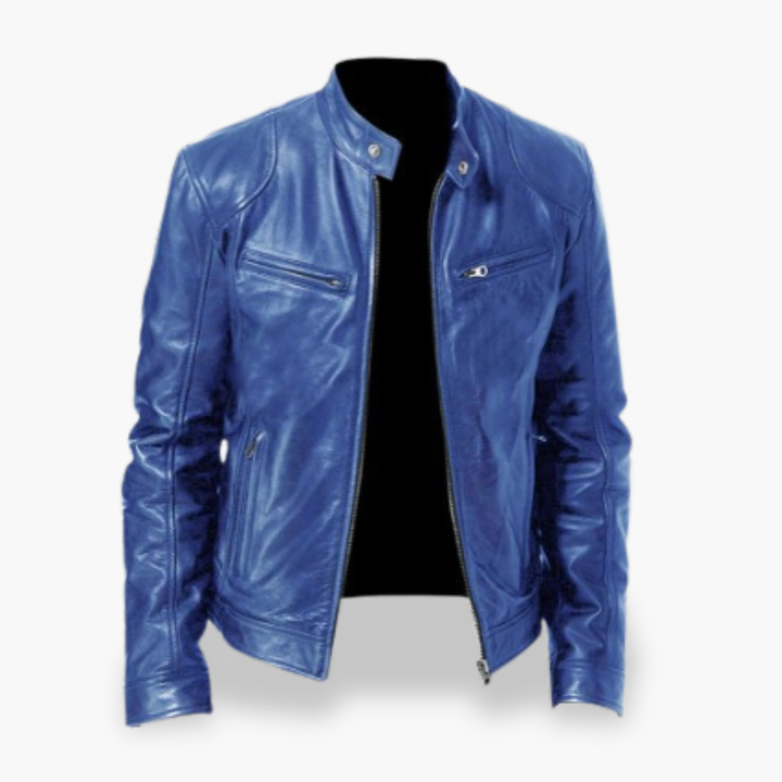Giacca Uomo in Pelle Sintetica Casual Moto | Altivaro