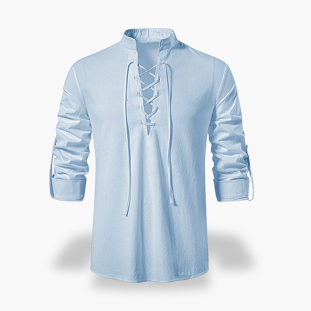 Camicia Uomo con Lacci a Maniche Lunghe | Altivaro
