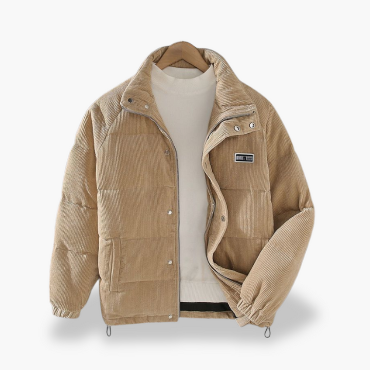 Men's Ribbed Cotton Jacket with Zip | Altivaro