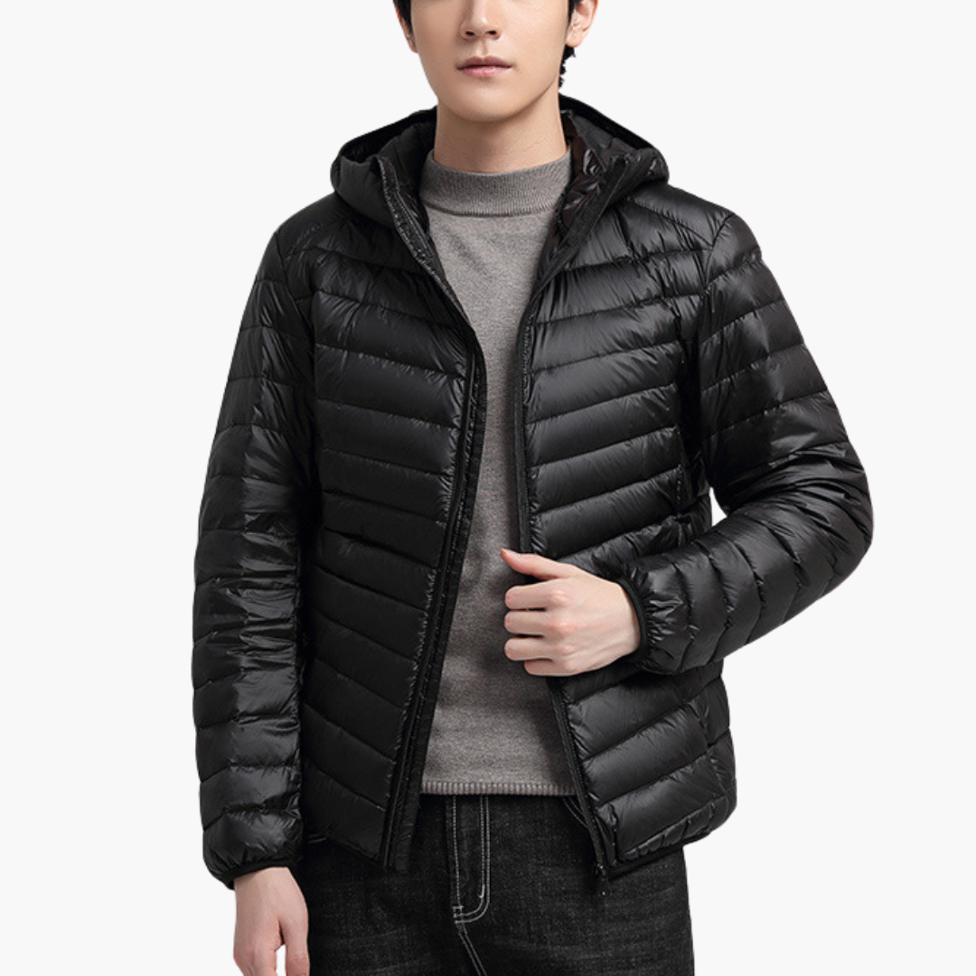Men's Lightweight Winter Down Jacket with Windproof Hood | Altivaro