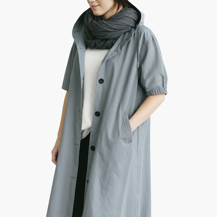 Women's Waterproof Trench Coat with Hood | Altivaro