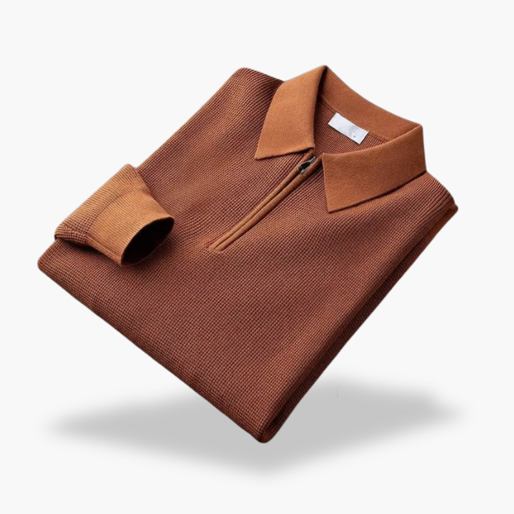 Maglione Uomo con Collo a Polo e Zip | Altivaro