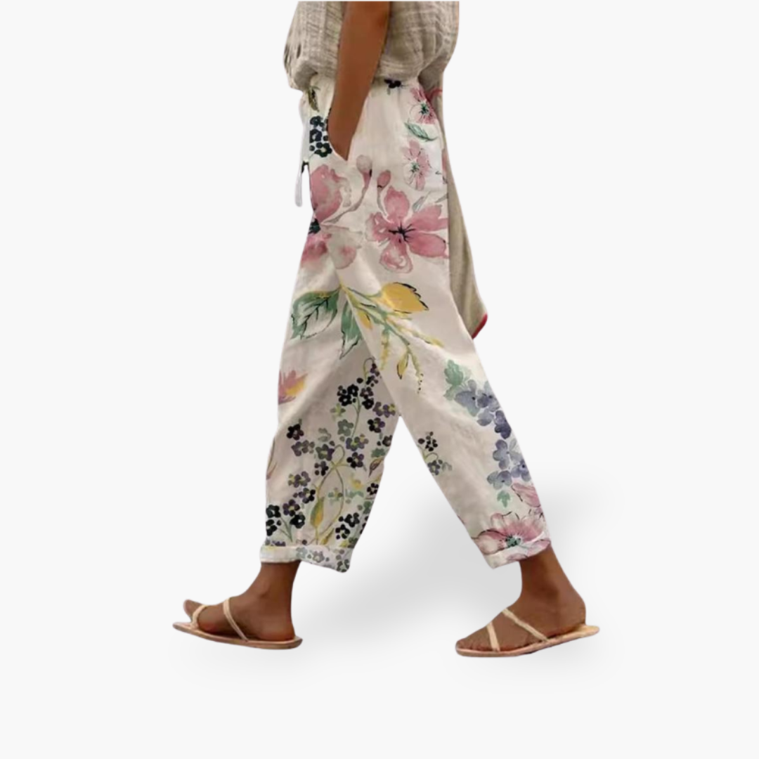 Pantaloni Capri Donna Fiori | Altivaro-Altivaro