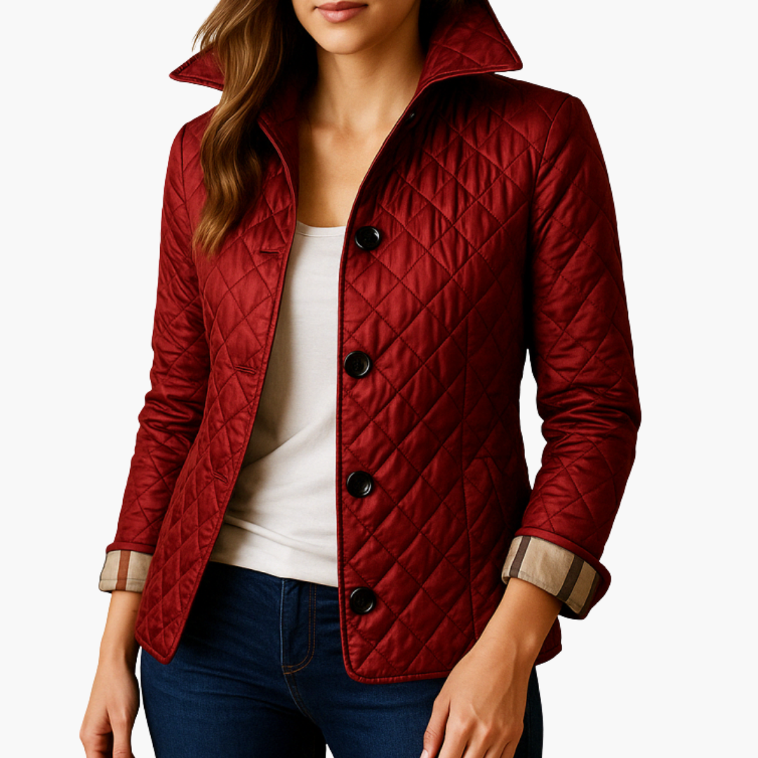 Women's Lightweight Quilted Winter Jacket with High Collar | Altivaro