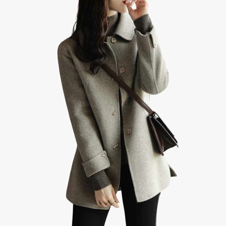 Long Women's Coat with Buttons | Altivaro