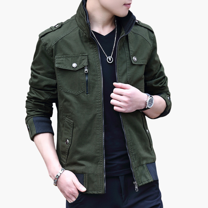 Giacca Uomo Casual con Zip e Tasche Multiple | Altivaro