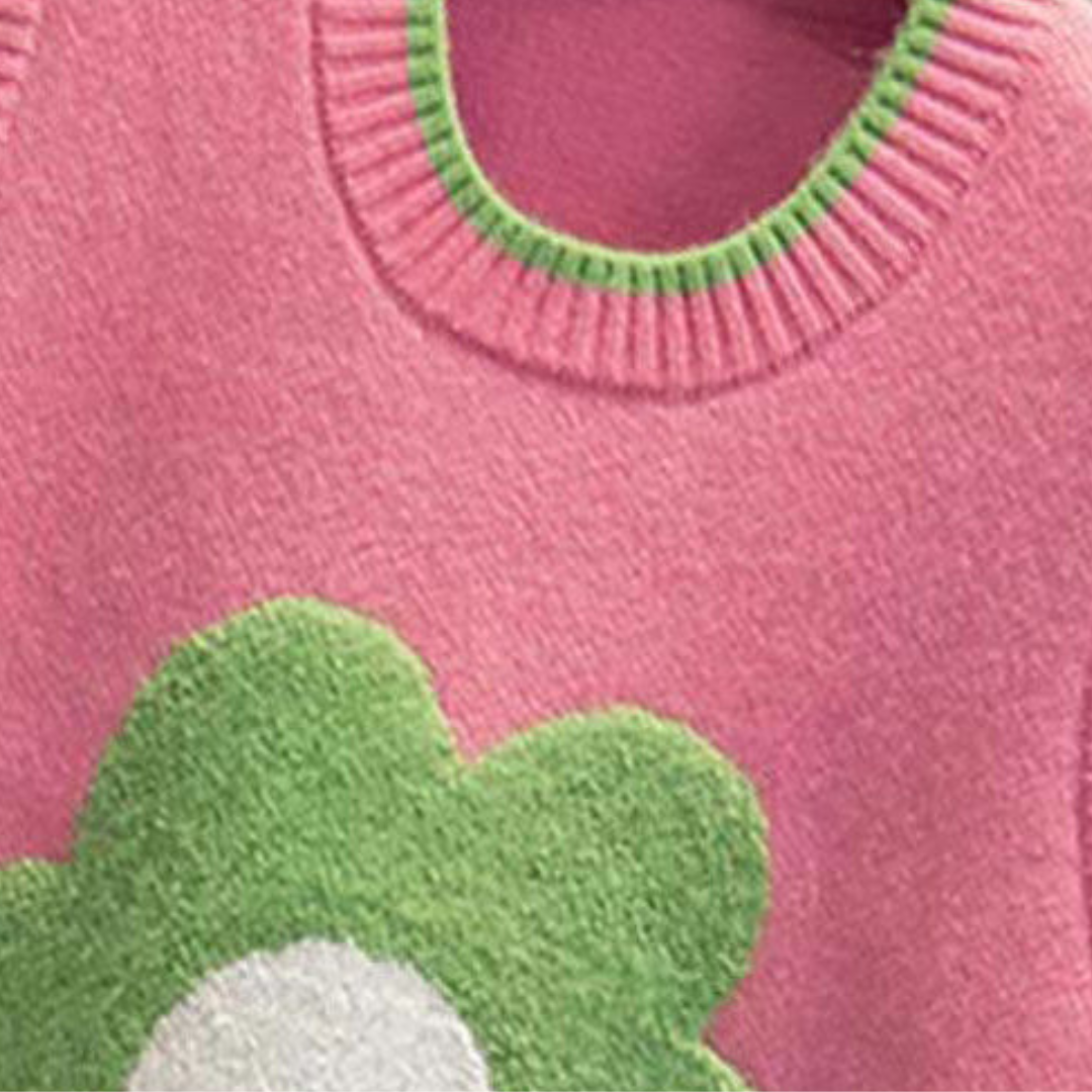 Gilet Senza Maniche Donna con Fiore in Lavoro a Maglia | Altivaro