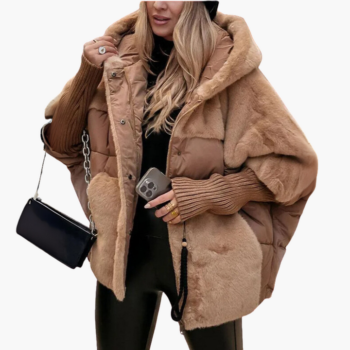 Women's Winter Padded Jacket with Faux Fur Hood | Altivaro