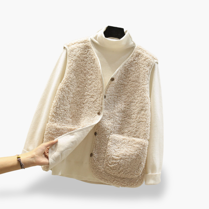 Gilet da Donna in Pelliccia Sintetica con Tasche | Altivaro