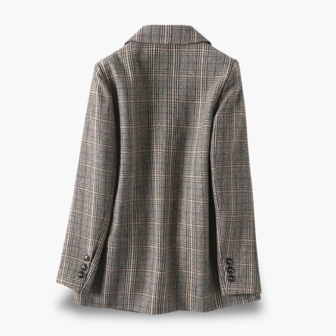 Men's Checkered Linen Jacket | Altivaro