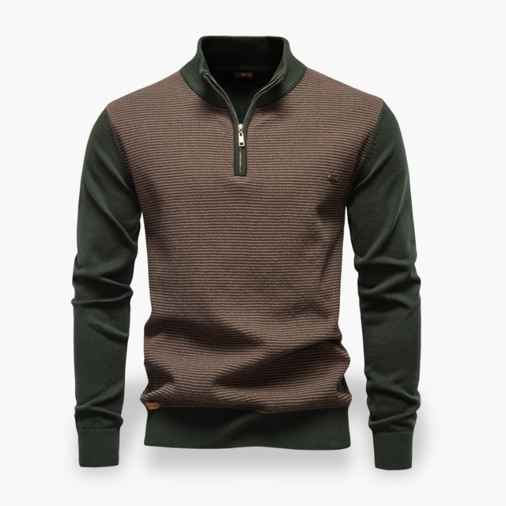 Maglione Uomo Mezza Zip a Maglia Fine | Altivaro