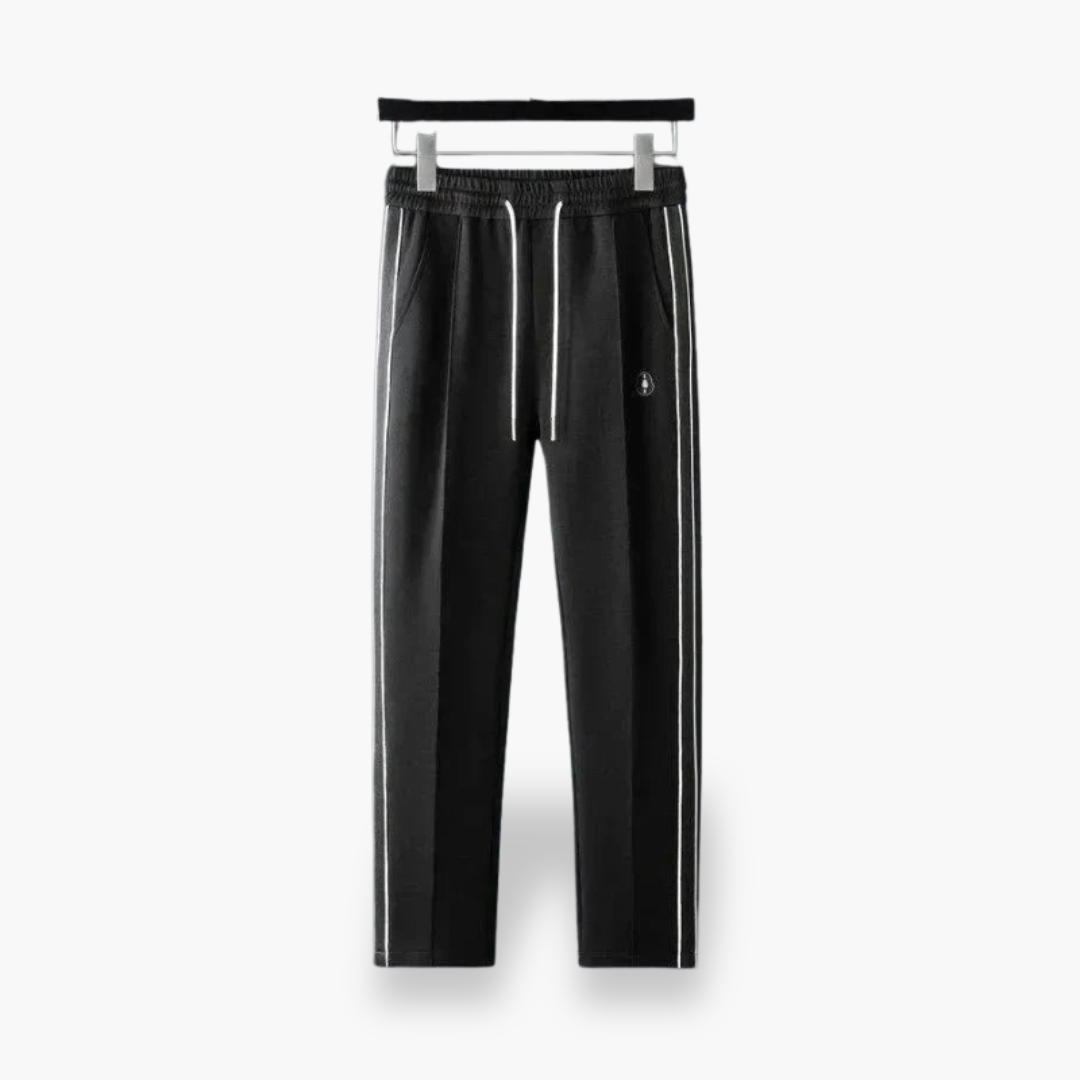 Tuta Uomo con Zip e Strisce Bianche | Altivaro