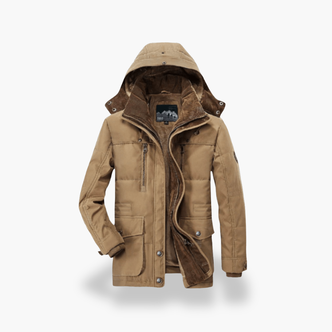 Men's Winter Jacket with Hood Lined with Fleece | Altivaro