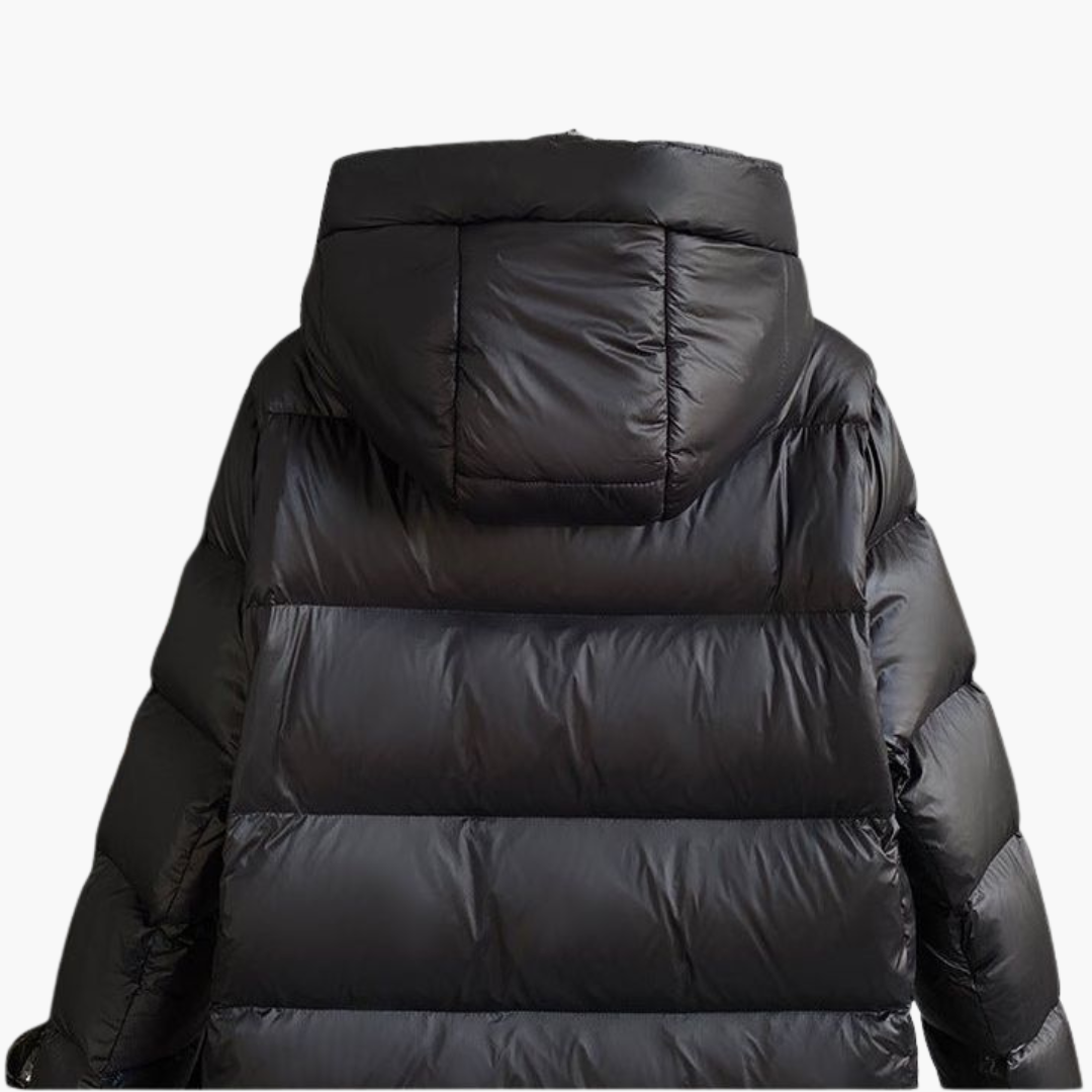 Long Women's Winter Down Jacket with Hood | Altivaro