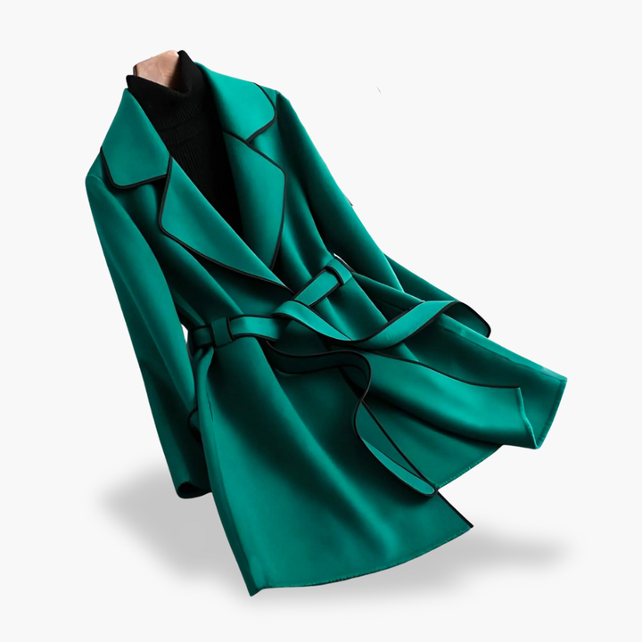 Women's Wool Coat with Elegant Belt | Altivaro