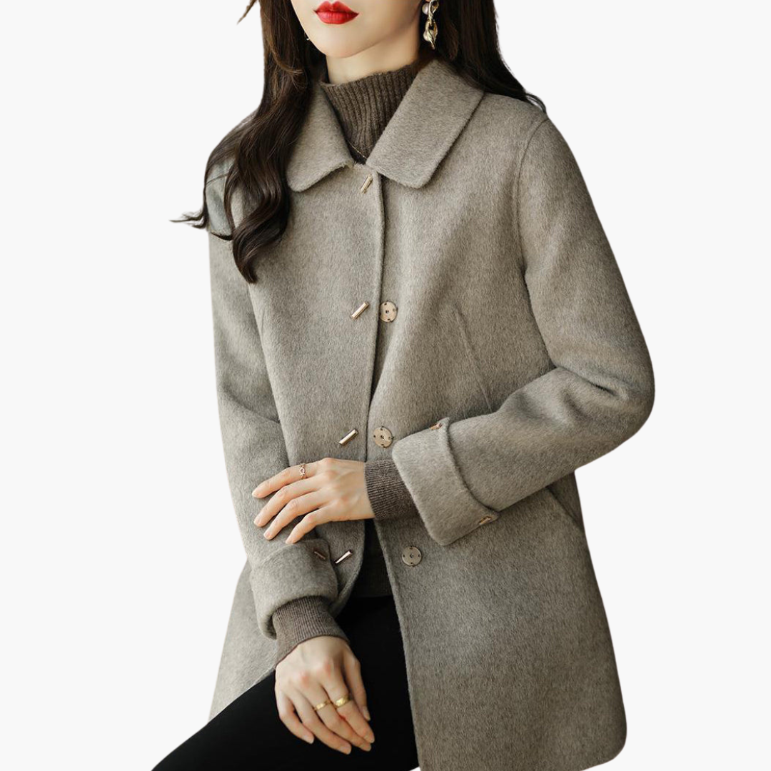 Long Women's Coat with Buttons | Altivaro