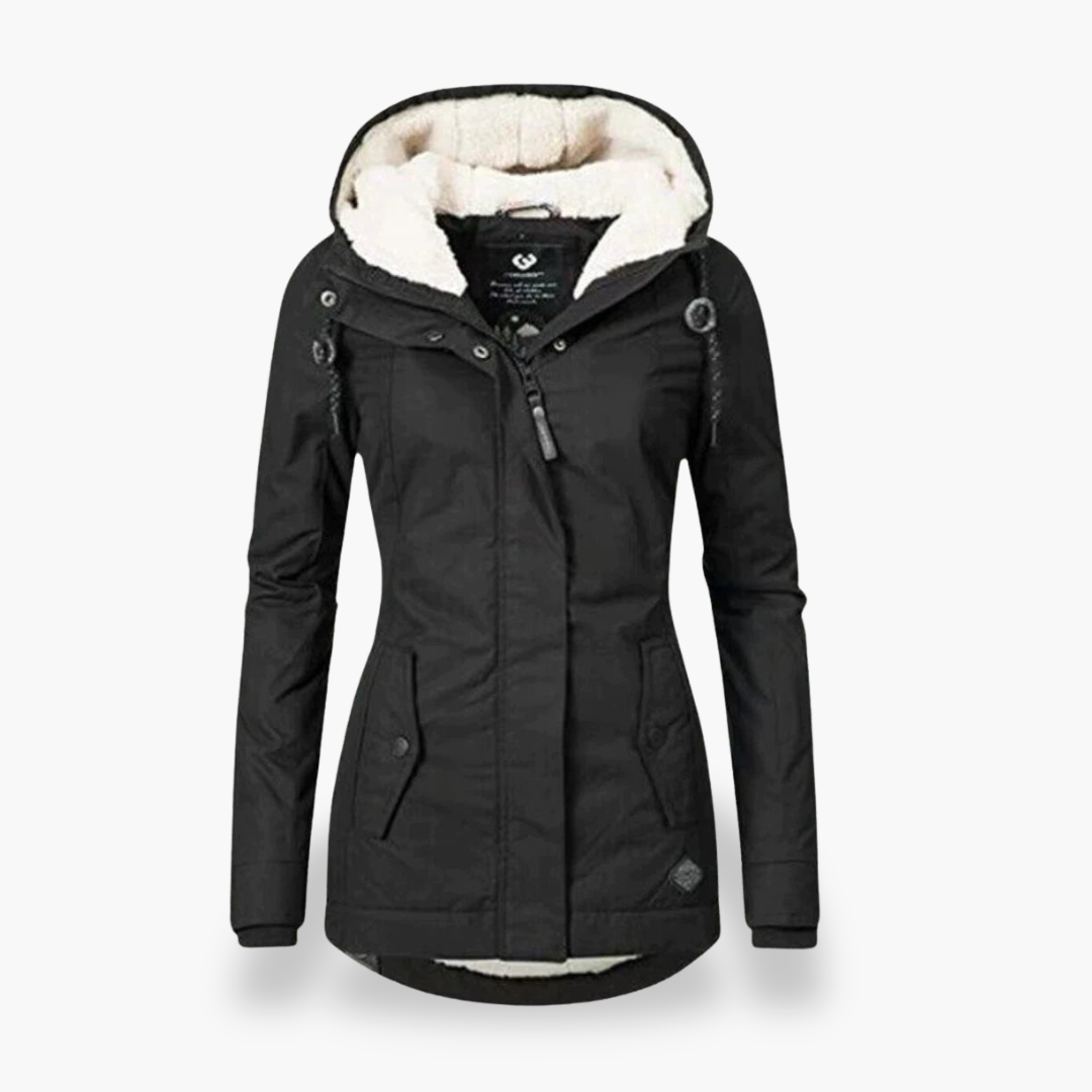 Giacca Invernale Donna Foderata Pelliccia Cappuccio | Altivaro