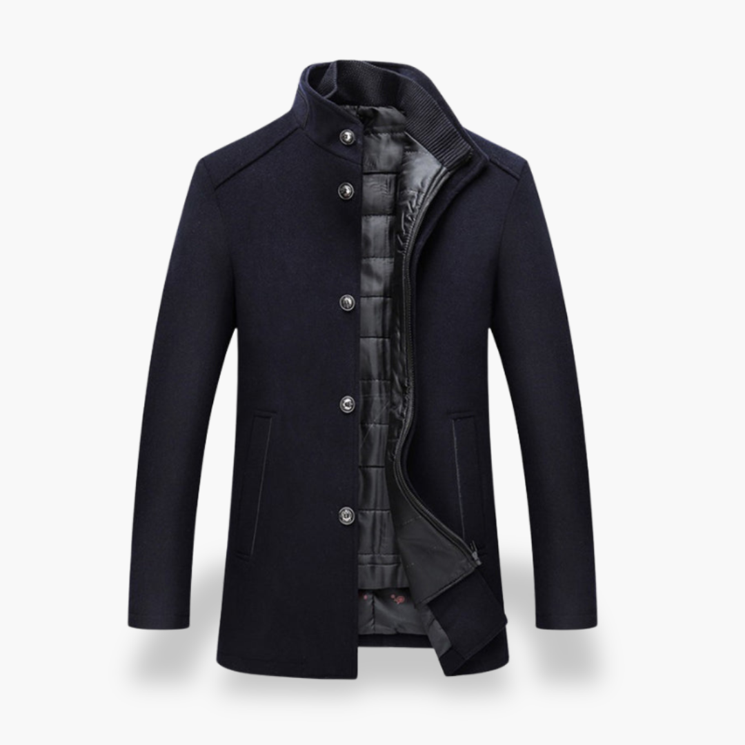 Men's Winter Jacket with Padded Lining and High Collar | Altivaro