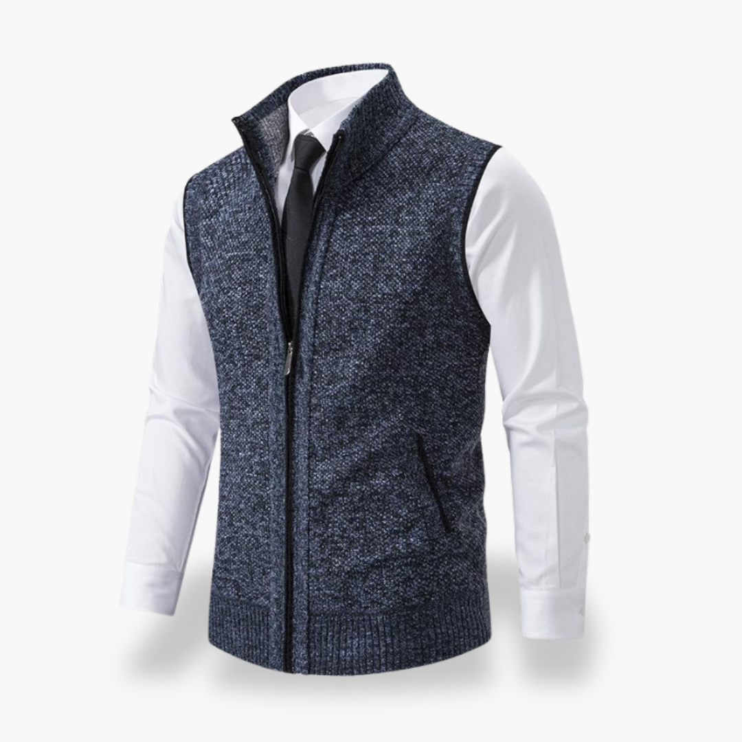 Gilet Uomo in Maglia con Zip Frontale Elegante | Altivaro