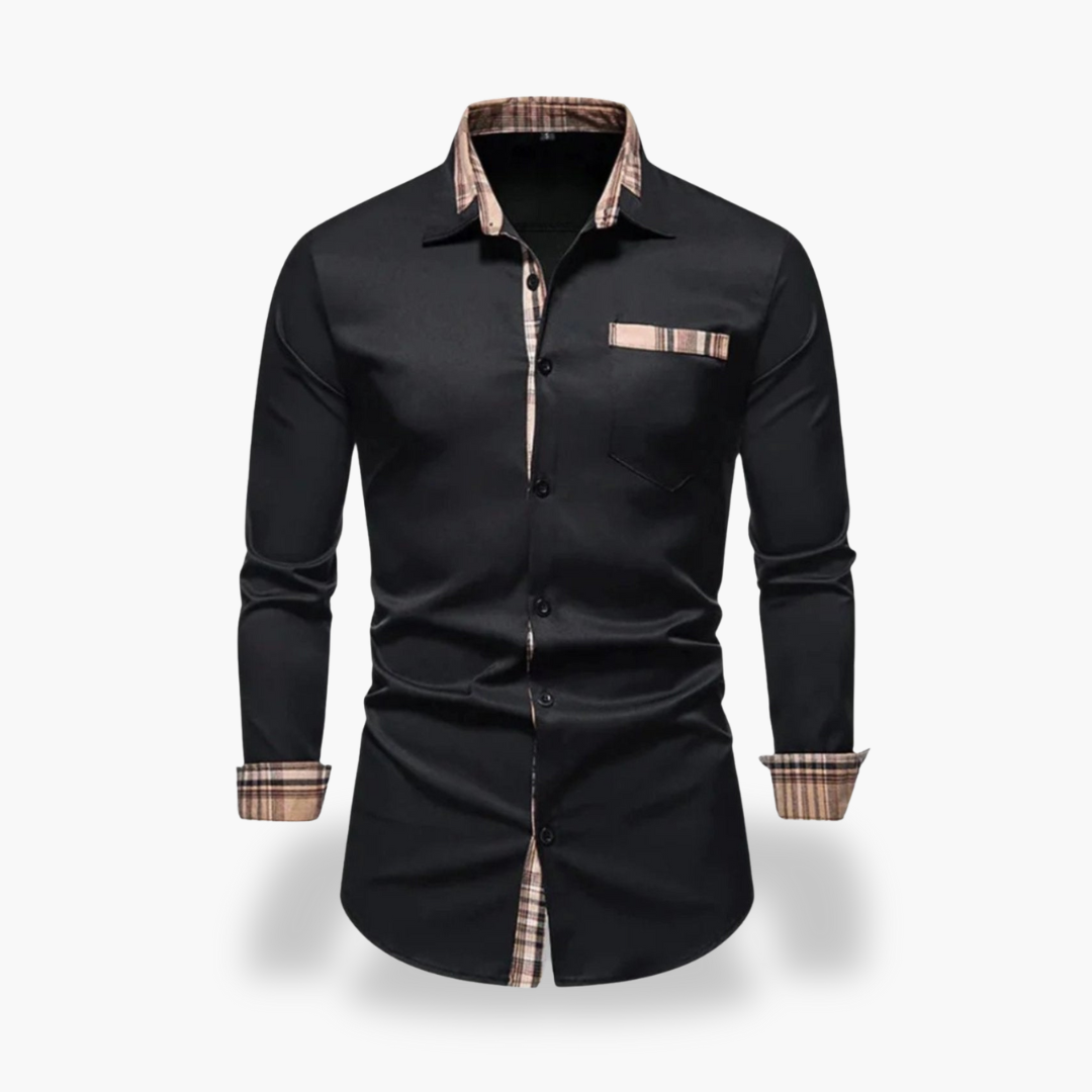 Camicia Slim Fit con Colletto a Quadri per Uomo | Altivaro
