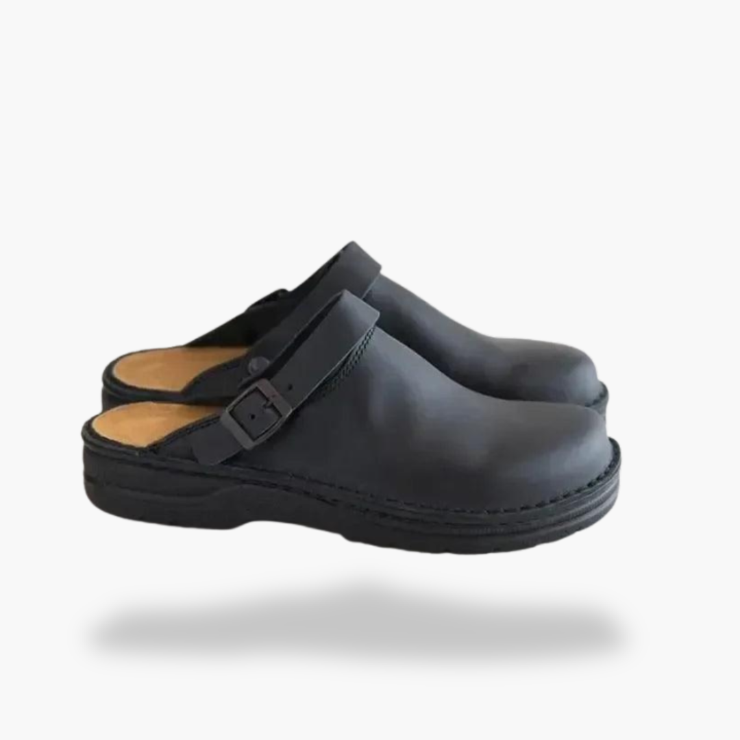 Men's Orthopedic Clogs in Leather with Strap | Altivaro