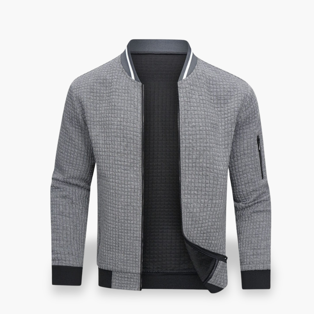 Men's Jacket with Zip in Piqué | Altivaro