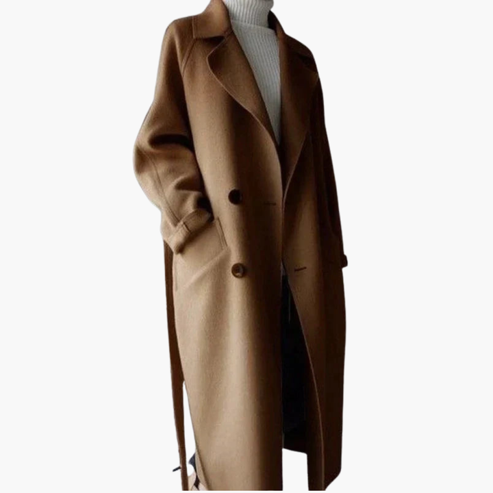 Elegant Long Women's Wool Coat for Winter | Altivaro