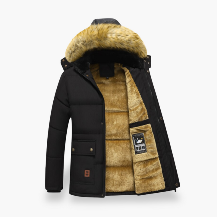Men's Winter Jacket Padded Down with Hood | Altivaro