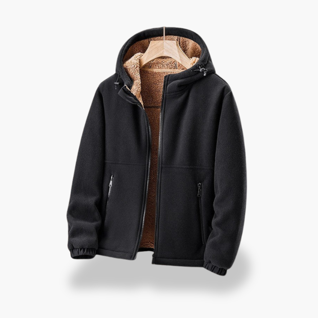Men's Fleece Jacket with Hood and Fleece Lining | Altivaro