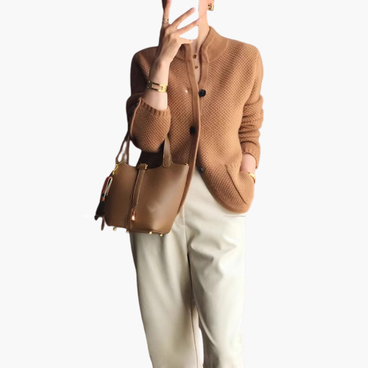 Women's Cardigan with Buttons and Side Pockets | Altivaro
