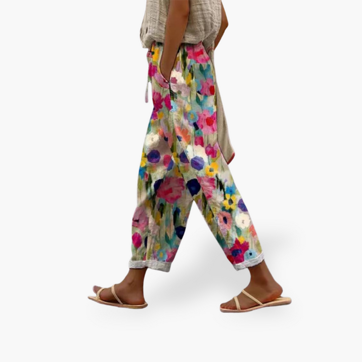 Pantaloni Capri Donna Fiori | Altivaro-Altivaro