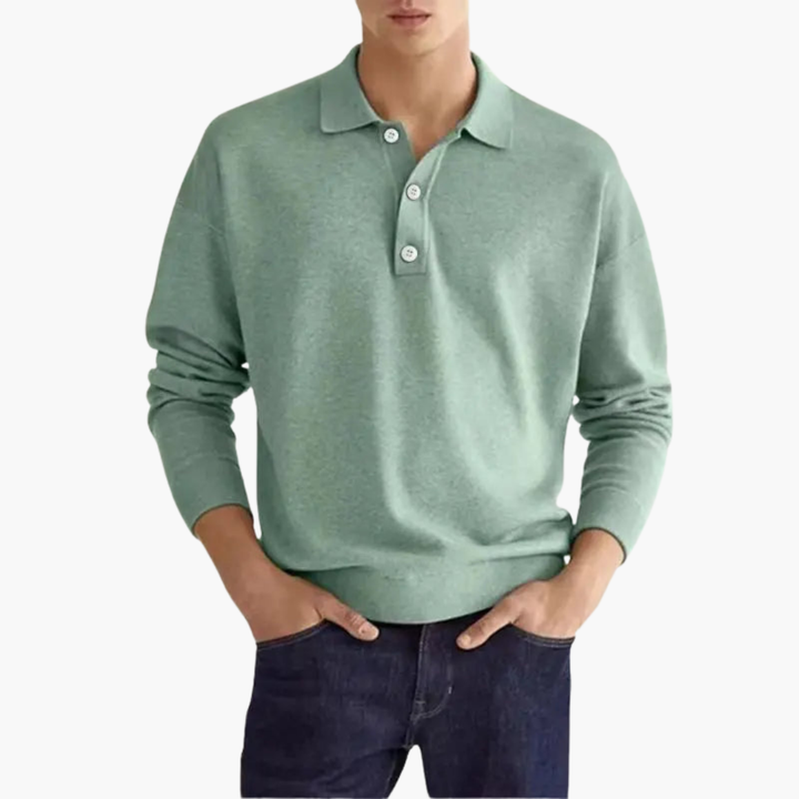 Men's Polyester Polo with Buttons | Altivaro
