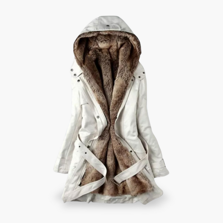 Women's Winter Jacket with Hood and Fur Lining | Altivaro