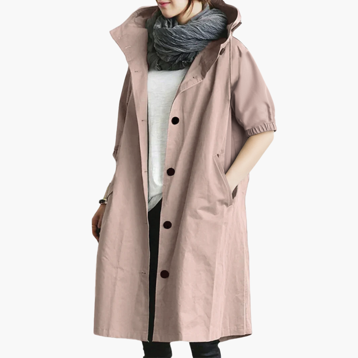 Women's Waterproof Trench Coat with Hood | Altivaro