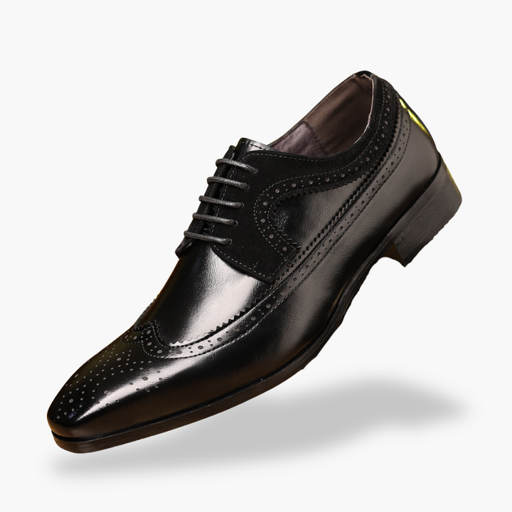 Men's Orthopedic Leather Shoes with Brogue | Altivaro