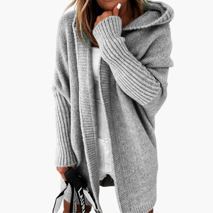 Women's knitted cardigan with hood | Altivaro
