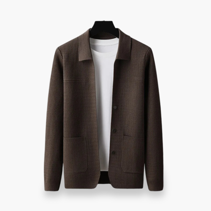 Cardigan Uomo Maglia Lavorata Bottoni in Lana Casual | Altivaro