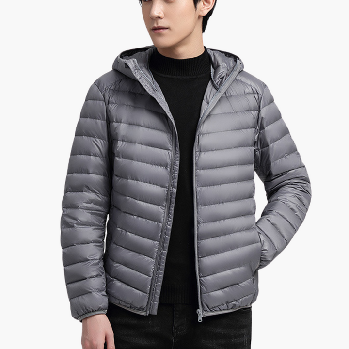 Men's Lightweight Winter Down Jacket with Windproof Hood | Altivaro
