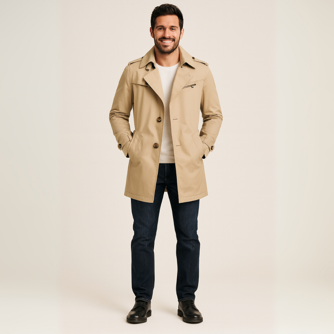 Men's Trench Waterproof Jacket | Altivaro