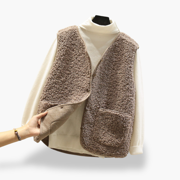 Gilet da Donna in Pelliccia Sintetica con Tasche | Altivaro