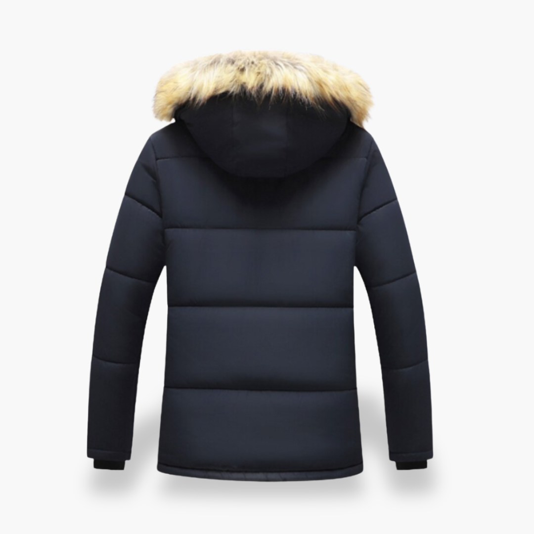 Men's Winter Jacket Padded Down with Hood | Altivaro