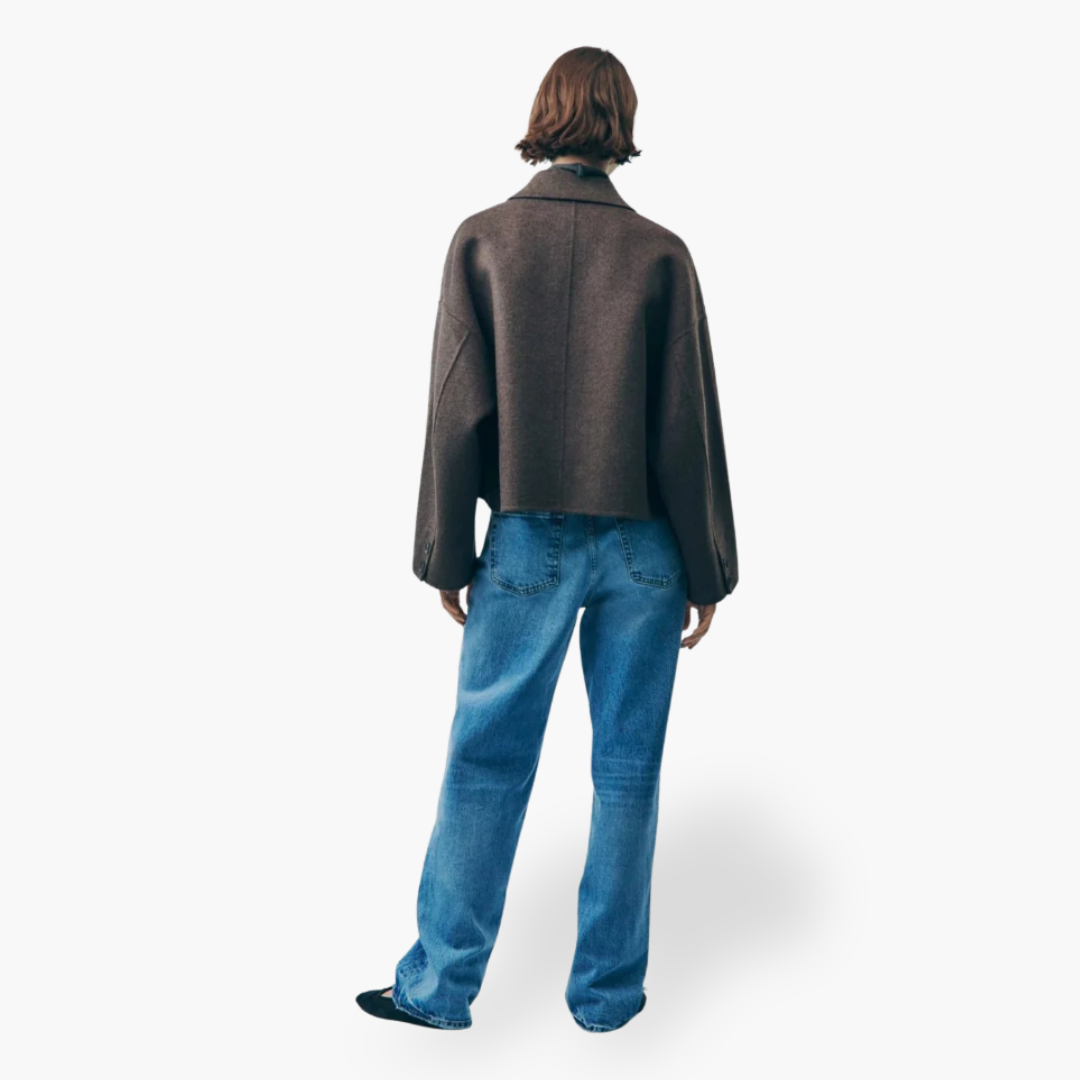 Brown Women's Jacket in Wool and Cotton | Altivaro