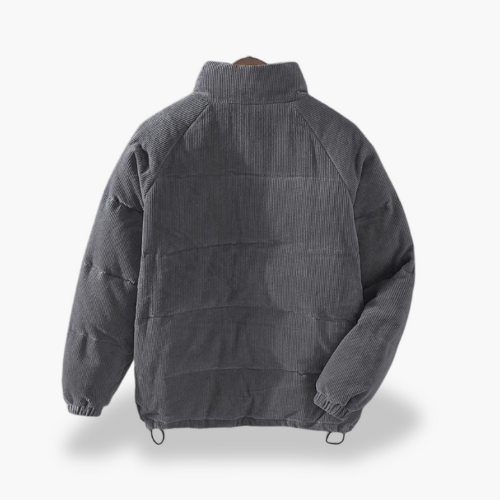 Men's Ribbed Cotton Jacket with Zip | Altivaro