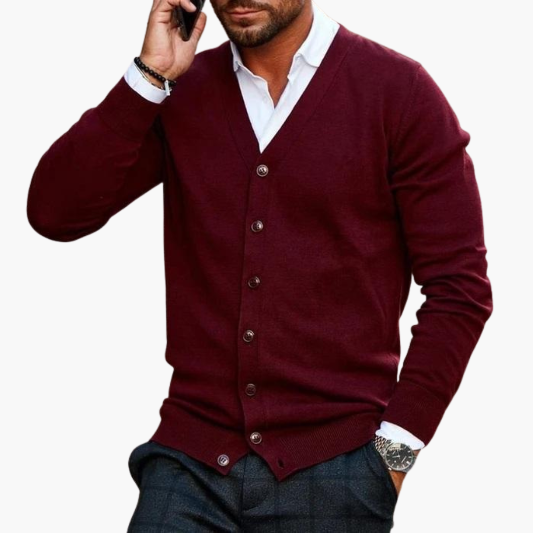Men's Cardigan with Buttons | Altivaro
