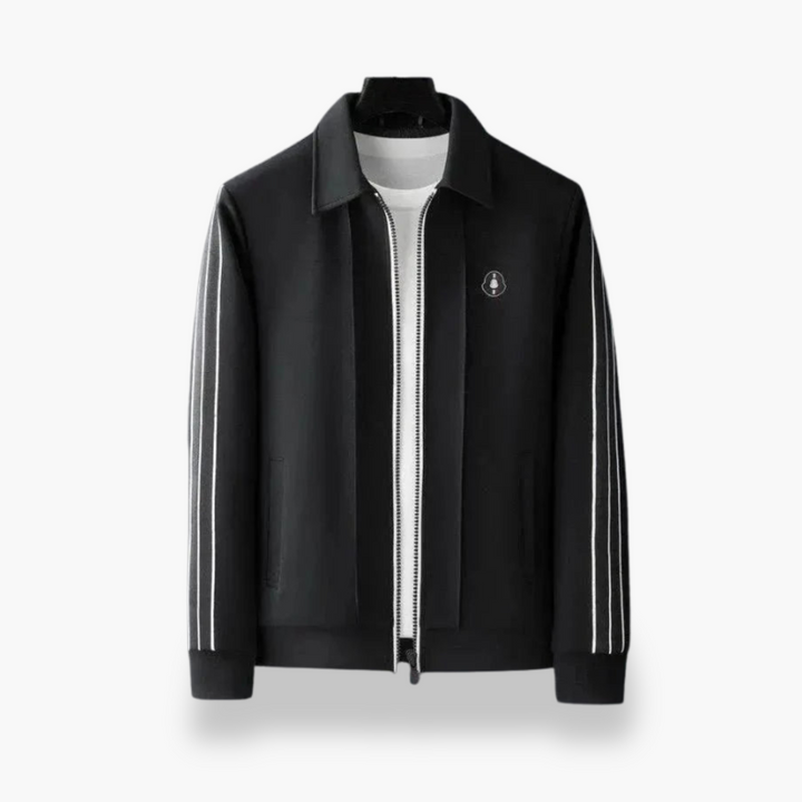 Tuta Uomo con Zip e Strisce Bianche | Altivaro