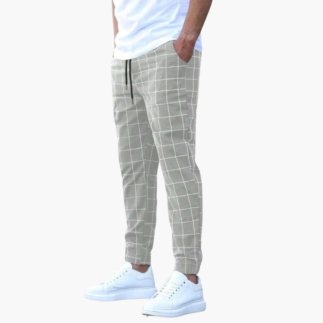 Pantaloni Jogger Uomo a Quadri Elasticizzati | Altivaro