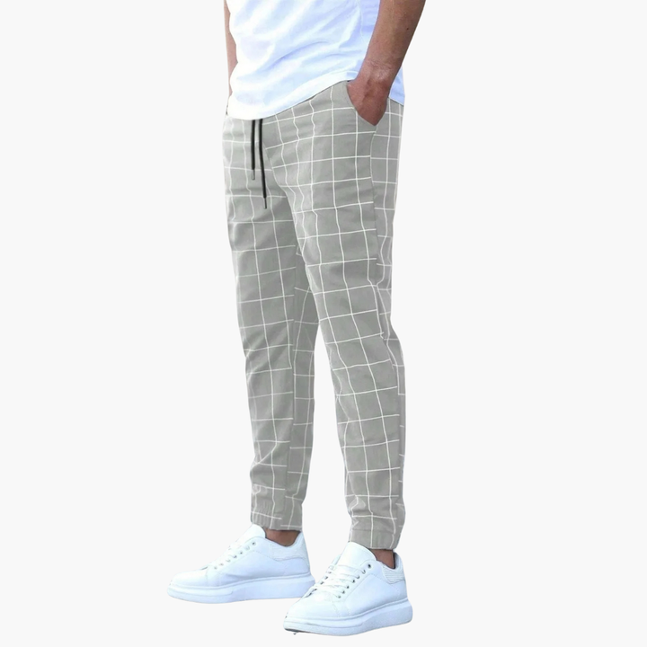 Pantaloni Jogger Uomo a Quadri Elasticizzati | Altivaro