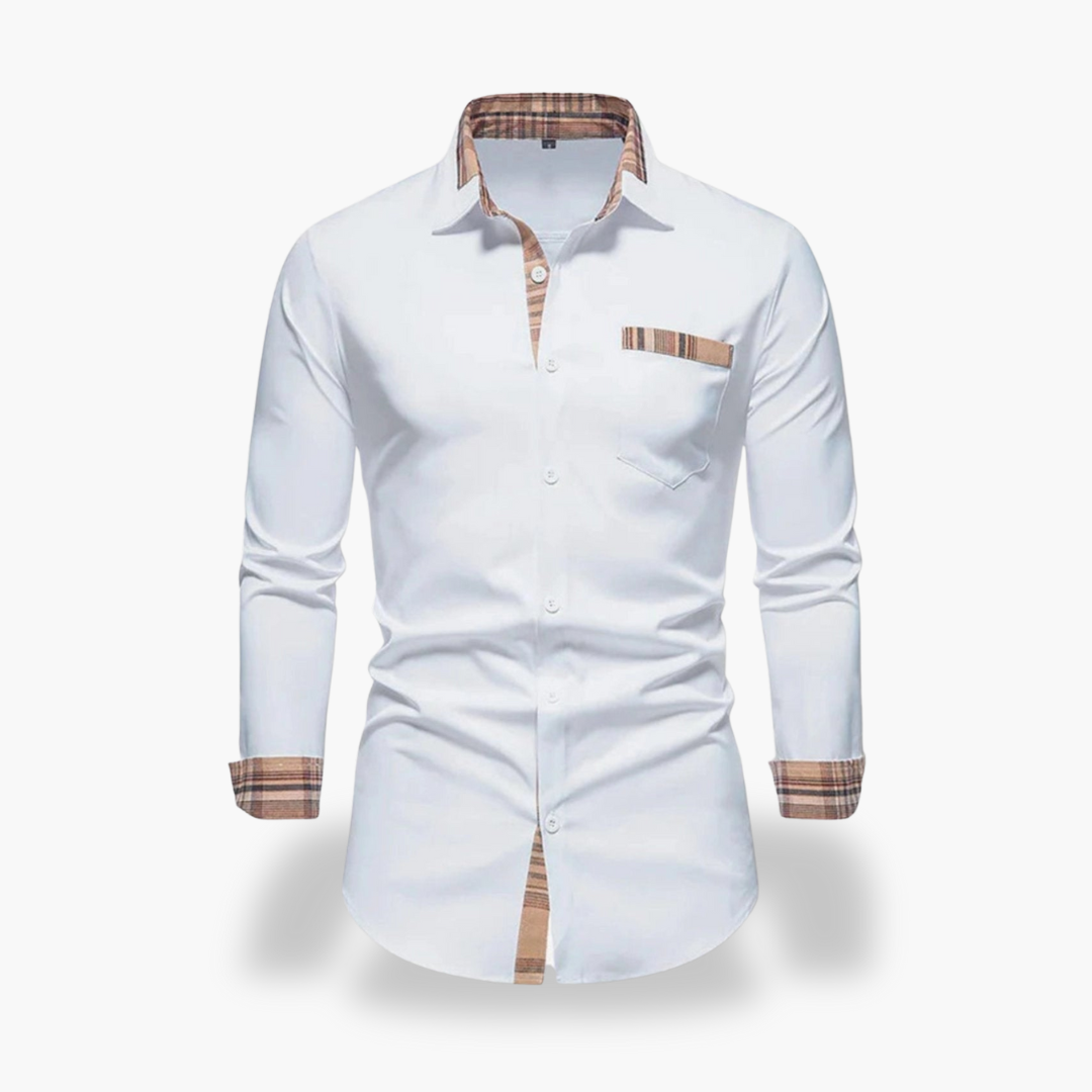 Camicia Slim Fit con Colletto a Quadri per Uomo | Altivaro